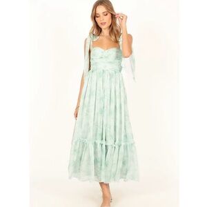 Petal and Pup Floret Midi Dress Sage Large